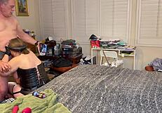 Granny Peggy Sue's First Pegging Ends with Cum in Mouth!