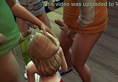 Hot Teen Sucks Cocks In Sims Bar