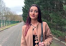 angela gets fucked by two stallions in lingerie