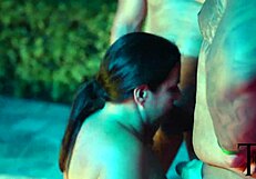 bbw blowbang with blonde housewife and big black cocks in wild amateur action. loving every second!