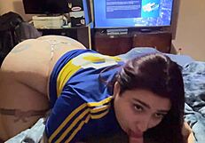 just chilling with video games when my hot argentinian girlfriend shows up