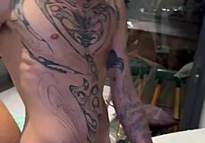 Blonde Amateur Shares Special Moment With Tattooed Guy