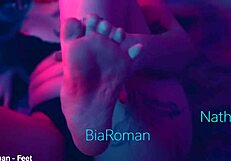 tiny feet worshipped in a brutal tickling domination session. she couldn't escape the intense submissive play.