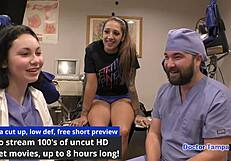 in florida, dr. tampa interns stefania mafra spreading big tits in latex