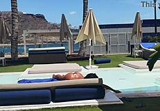 Horny athletic teacher in gym lingerie fucks petite student with huge butt if exam passed