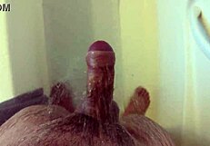 amateur girl masturbates in the shower at home