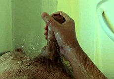 amateur girl masturbates in the shower at home