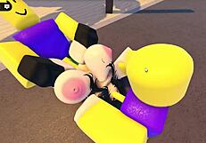 emma fucked by 3 guys on roblox whorblox street!