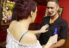 brunette moans dirty talk riding big cock cowgirl style