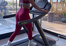 Horny athletic teacher in gym lingerie fucks petite student with huge butt if exam passed