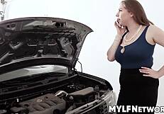 Alex repays neighbor by letting him pulverize her wet cunt