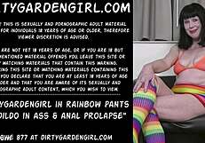 Oh Wow! Big Dildo Insertion Causes Anal Prolapse In Nature!