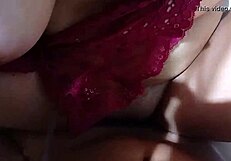 I Cum On European Brunette Neighbor's Big Ass In Hot Lingerie!