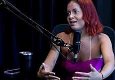 Brunette teen shows tattooed ass