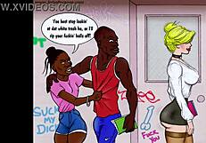 This white slut teacher takes a big cock in her hairy ass