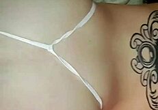 Latina big ass bent over in thong