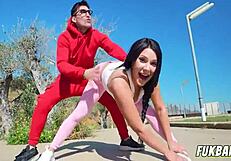 Hot Lola Bratz Titty Fucks Outdoors