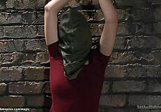 Bound And Spread Slut Getting Her Ass Anal Fucked Hard 😈