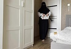 Arab Khalifa In Stockings Commands Stepson With Jerk Off Instructions!