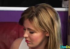 Is the British domina sucking that dork?