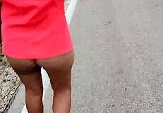I show off my body on a mexican public road