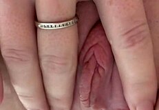 cute blonde milf has intense orgasm masturbating with toy after bath