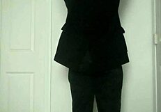 stretching arms like masturbating during workout feels so good