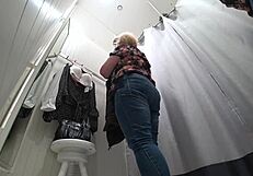 hidden cam catches fat milf in fitting room