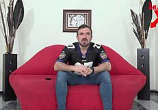 Why does he pound his friend so hard? Cum spills on her tits and mouth!