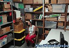 Shoplifting Teen Gets Spunked Hard!