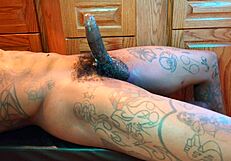 I worship hallelujah johnson's big black cock as she slaps my ass in bdsm slave play. She rides me hard for a happy ending