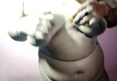 Girlfriend shows off her big natural tits in front of her husband for the first time with a friend