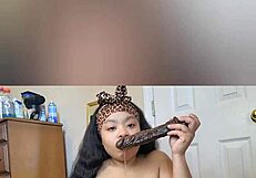 this ebony dildo deepthroat compilation is hot