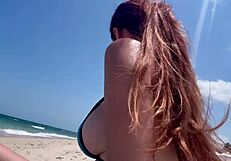 Italian big tits milf artemisia love at the beach in miami long hair fetish hot italian milf smoking