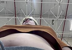 hidden filming of woman shopping while touching herself