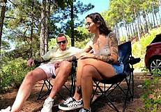 A beautiful slut experiences her first anal fucking in nature with a big cock.