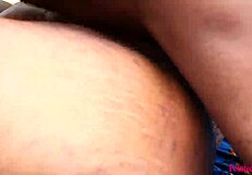 Ebony queen transforms morning workout into wild bush banging with trainer