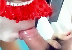 best blowjob with cum in mouth, n้องนิว rocks it! 😍