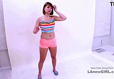 Cheerleader Teen Sucks BBC and Swallows Cum