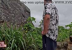 Unbelievable! Anne's Big Clit Gets Wet Fucking on Beach with Mattos Couple. Surprising Creampie Finish!