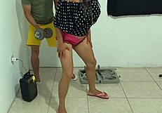 Milf seduces stepson in apartment