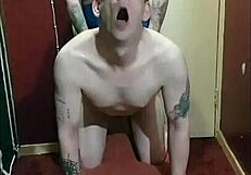 bisexual guy pegged hard in public strapon collection