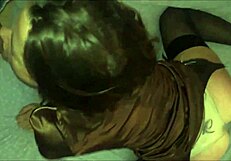 1410 - clothed brown satin dress french slut lingerie corset fuck doggystyle blowjob pussy licking pov dirty french talk rimming