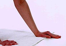 petite teen 18+ gets creampied during massage, bent over and licked.