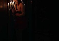 is the nerdy girl ready for vampire seduction by the sexy blonde?