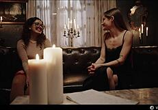 is the nerdy girl ready for vampire seduction by the sexy blonde?