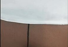 boss fucks secretary in public bathroom and cums on face