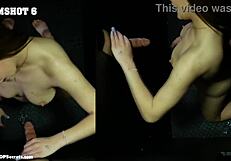 brunette serena swallows 10 cum loads with blowjob and cumshot