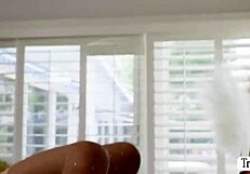 huge dude says, 'i'm ripping off your tight shemale ass so hard'