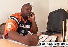 Rane and Jasmine's interracial threesome with big black cock